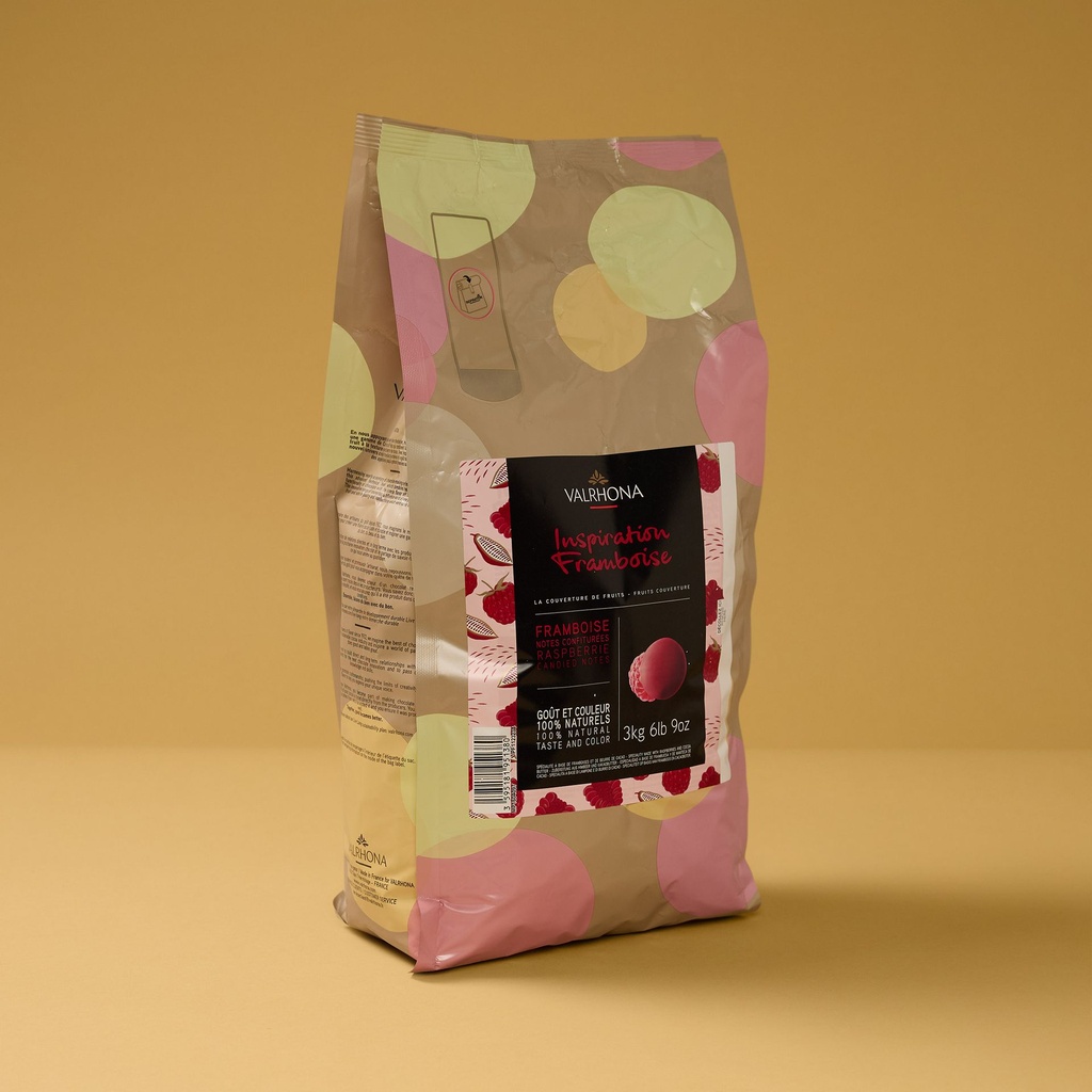 Chocolat inspiration framboise 3kg Valrhona
