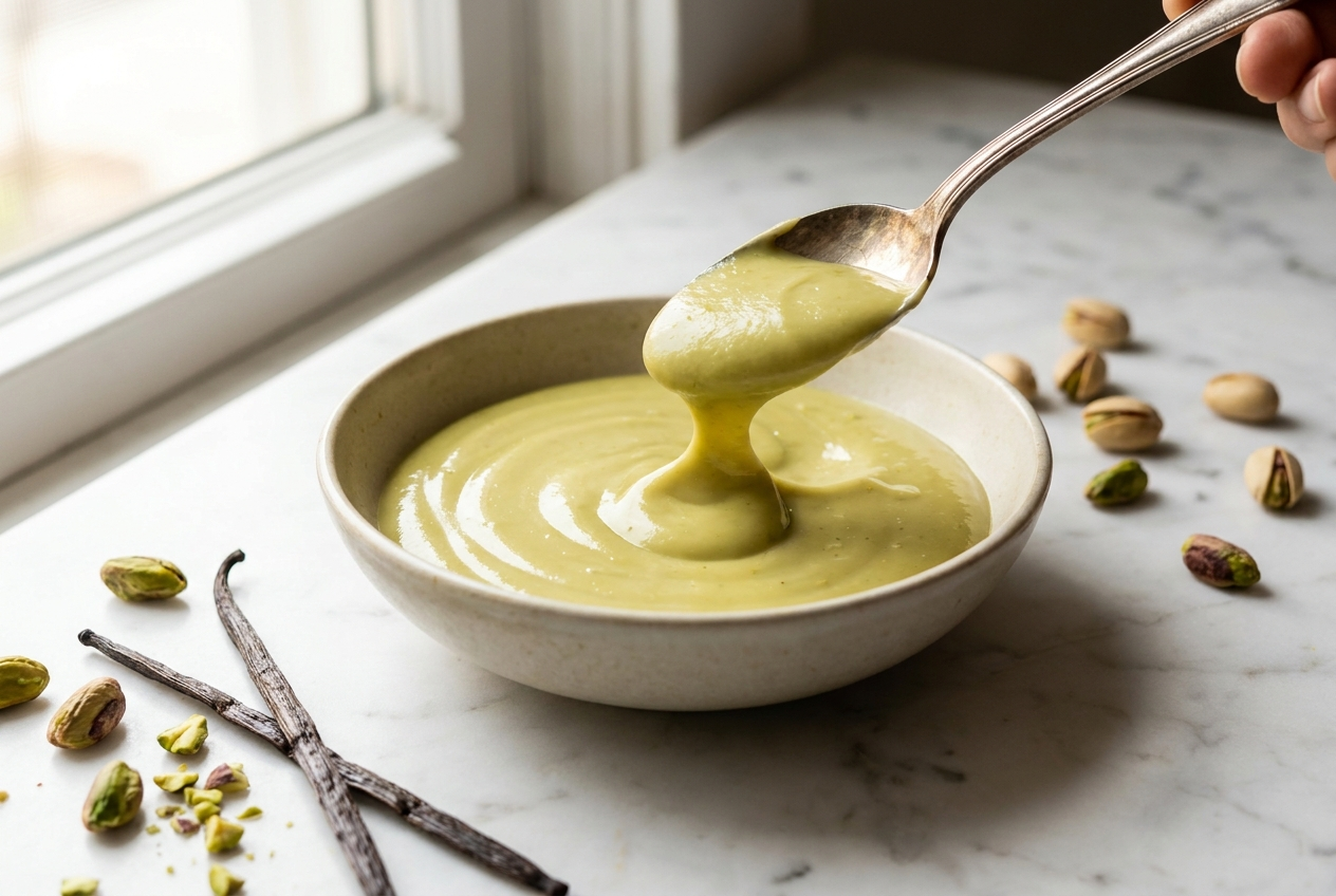 La crème pâtissière pistache - Crème pistache