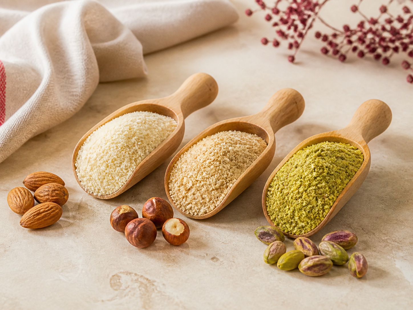 Comparatif des poudres de fruits à coque - Poudre d'amande