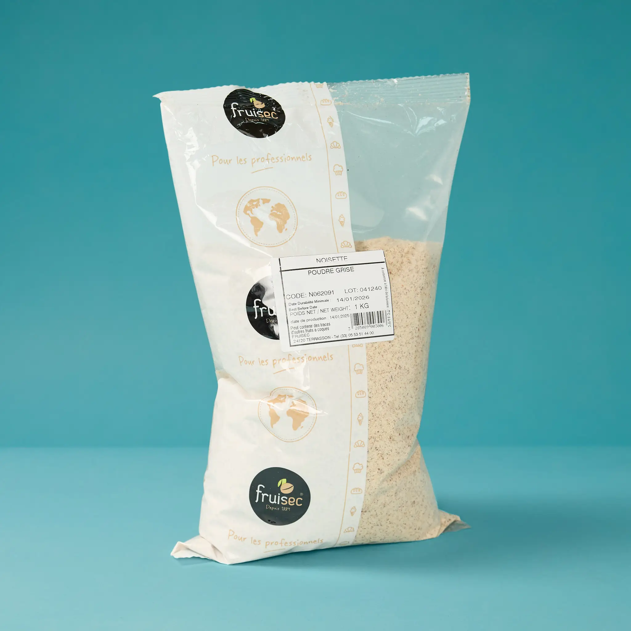 NOISETTE     POUDRE    BRUTE FS 1kg