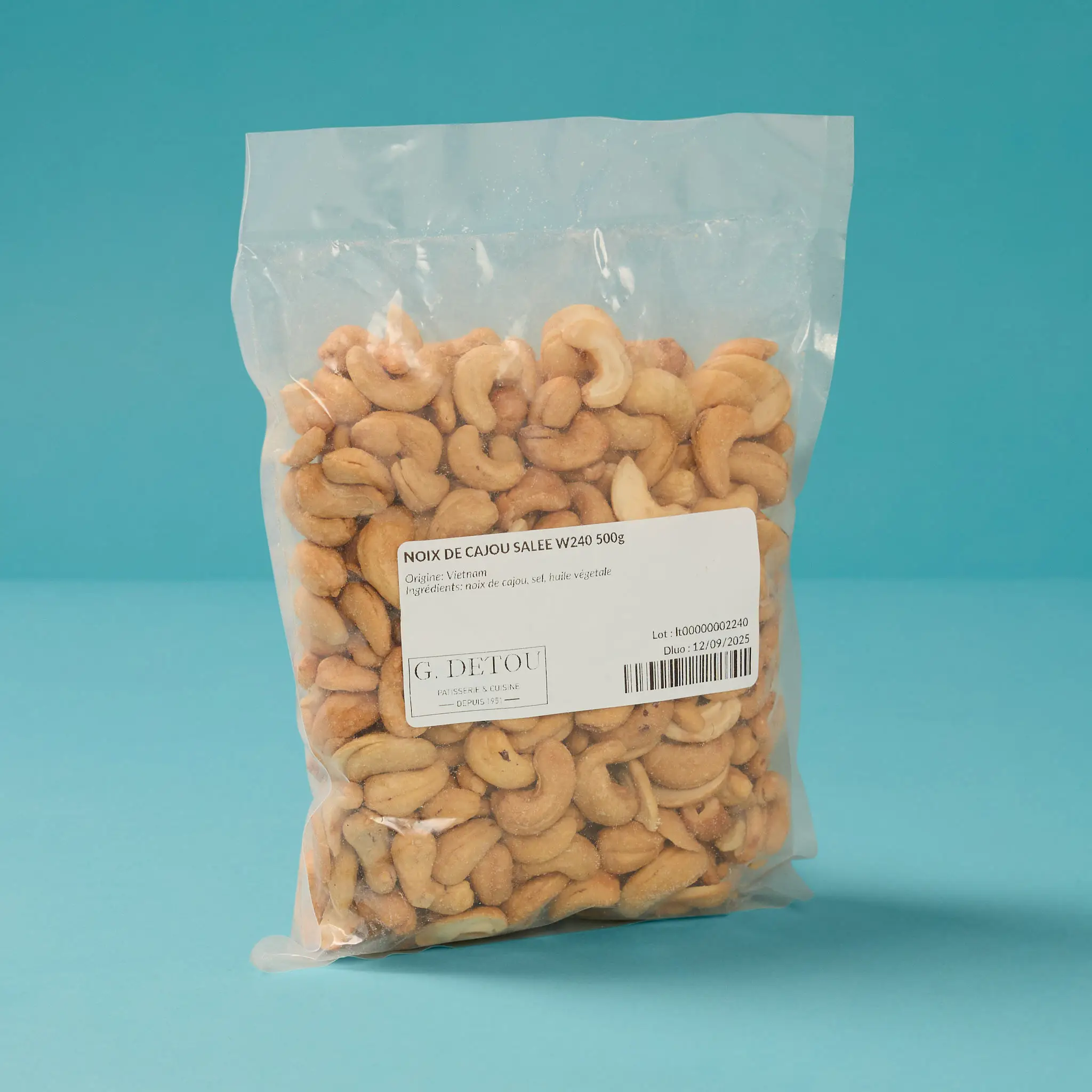 NOIX DE CAJOU SALEE W240  500g