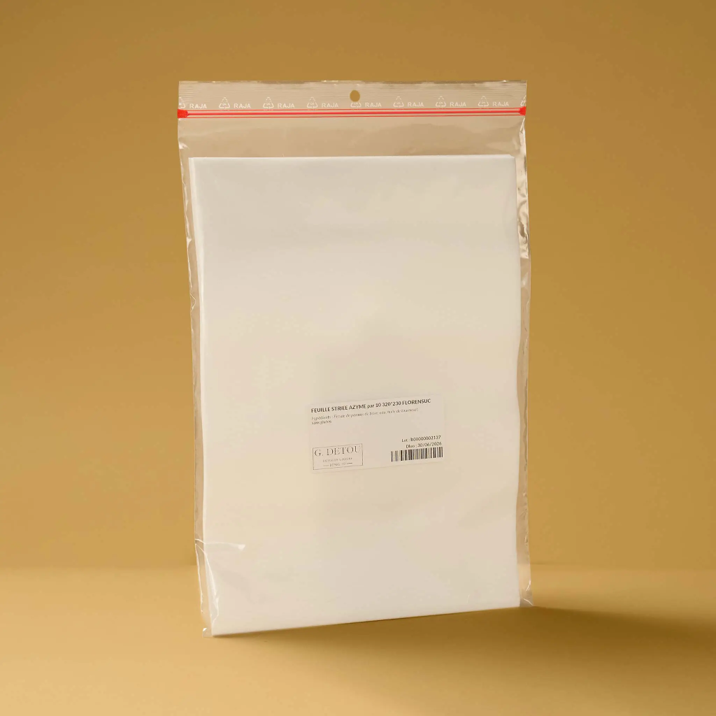 10 striped wafer sheets 320×230 mm