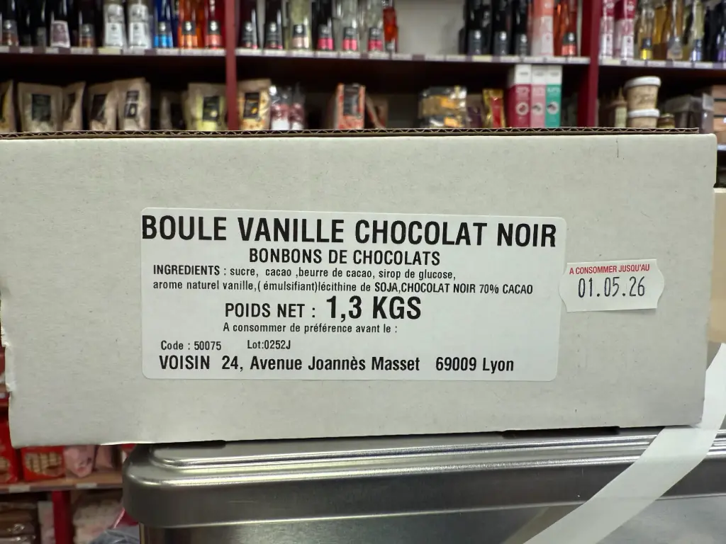 Boule Crème Vanille / Chocolat Noir 1,3 kg Voisin