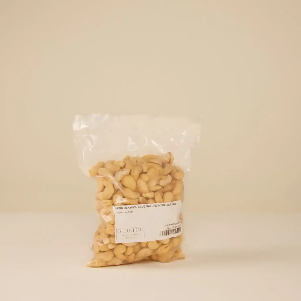 Raw natural cashew nuts w240 raw 500g