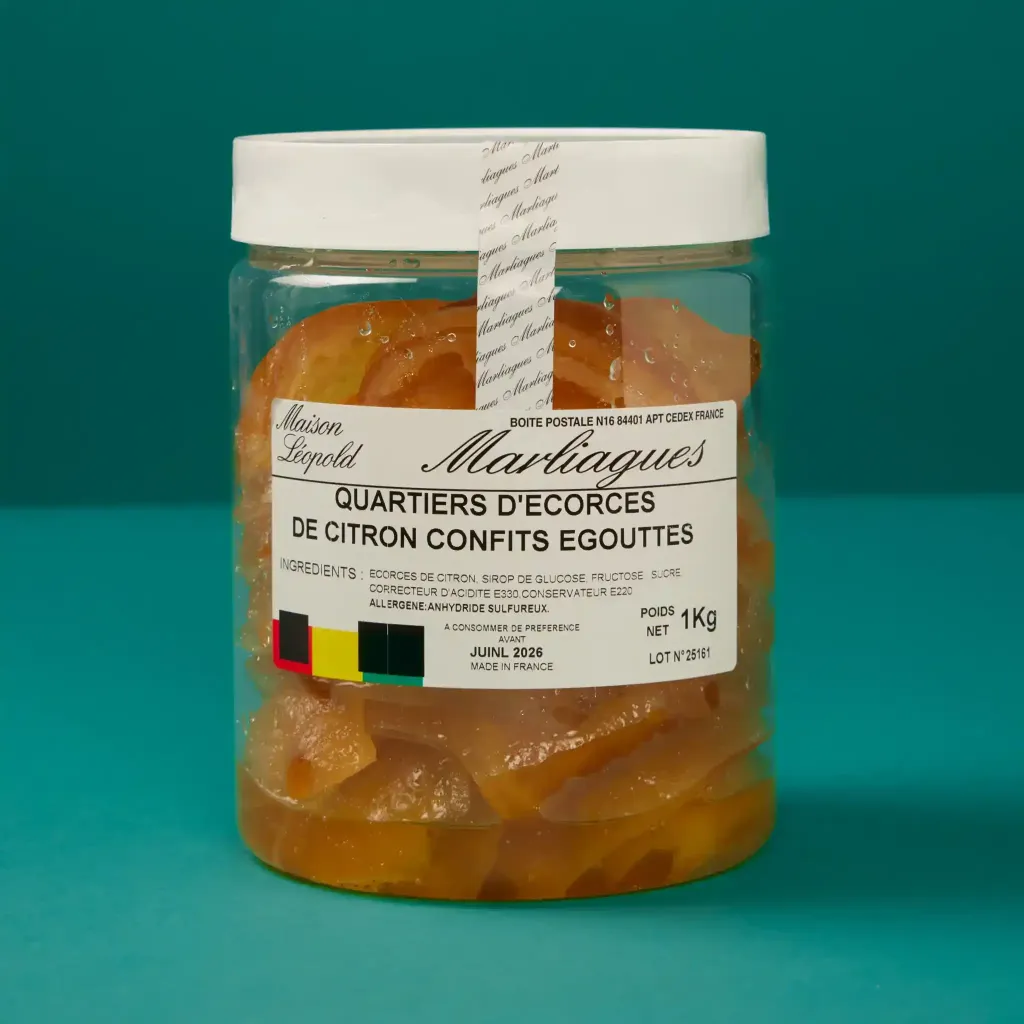 Lemon peel quarters 1kg Marliagues
