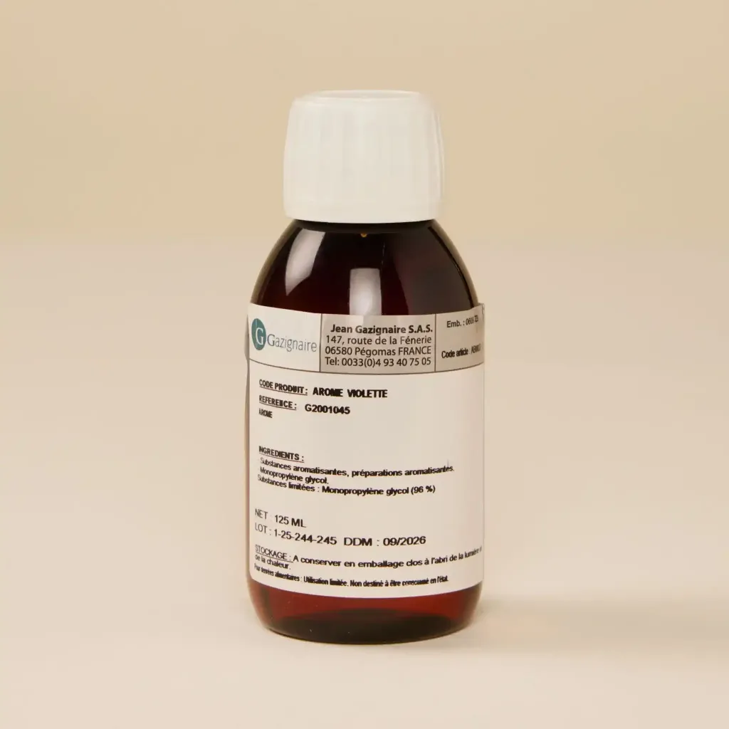 Alcohol-free violet flavoring 1/8L gas cylinder