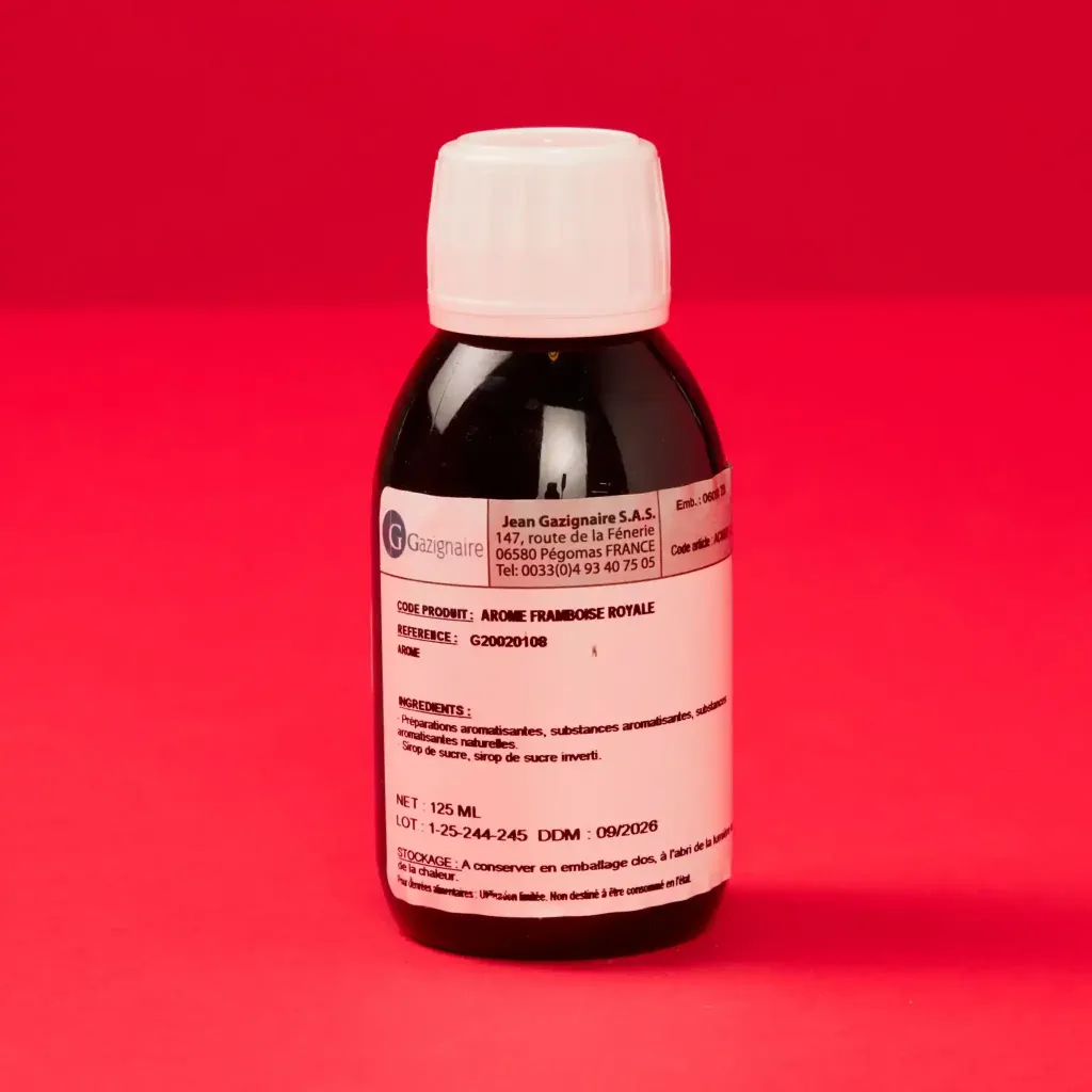 Alcohol-free raspberry flavoring 1/8L gas cylinder