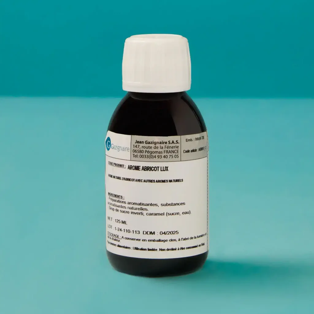 Alcohol-free apricot flavoring 1/8L gas cylinder