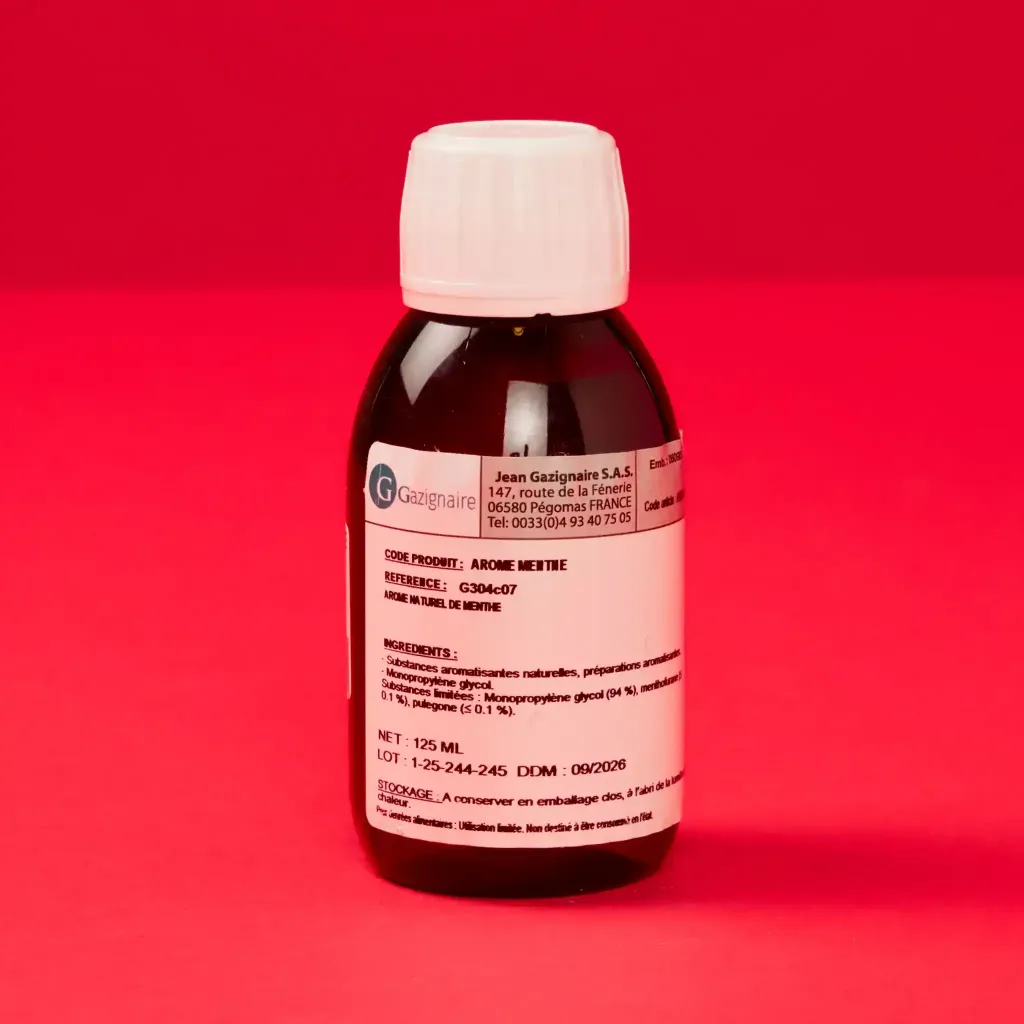 Alcohol-free mint flavoring 1/8L gas cylinder