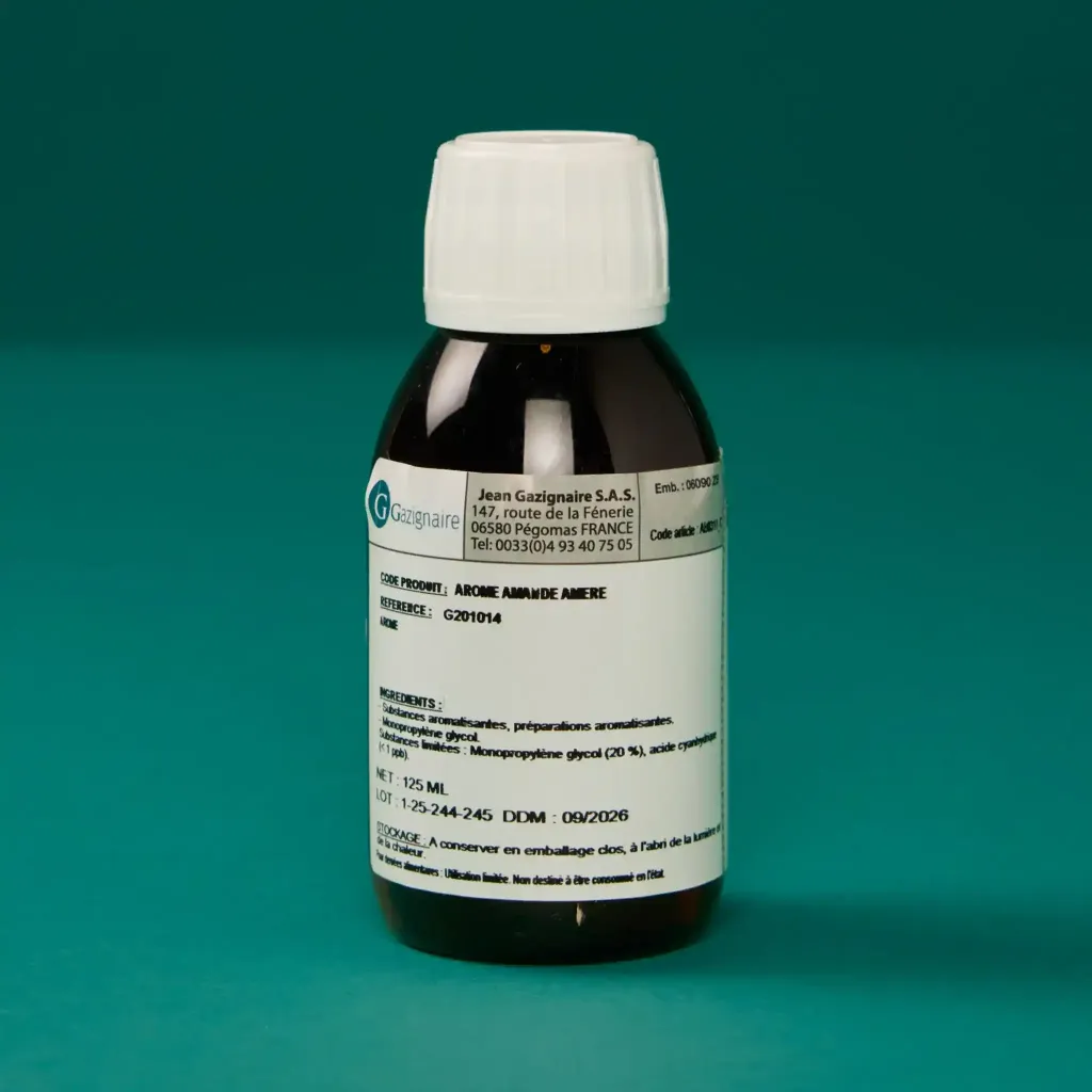 Alcohol-free bitter almond flavoring 1/8L gas cylinder