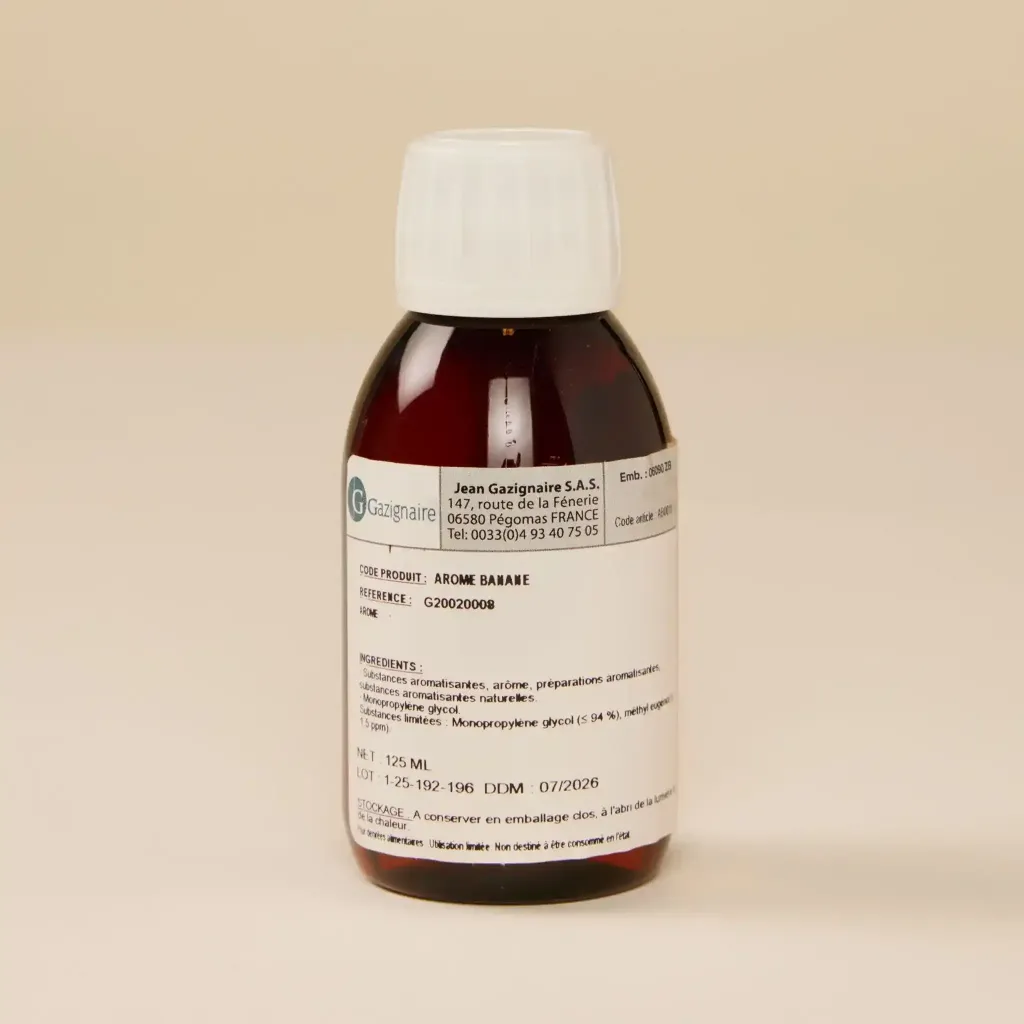 Alcohol-free banana flavoring 1/8L gas cylinder