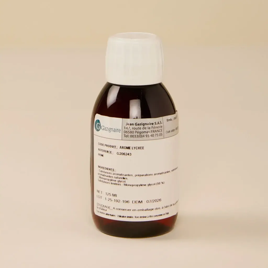 Arôme de litchi sans alcool 1/8L gazignaire