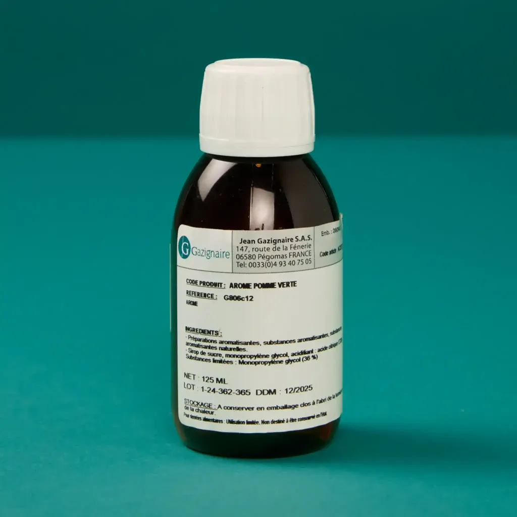 Alcohol-free green apple flavor 1/8L gas cylinder