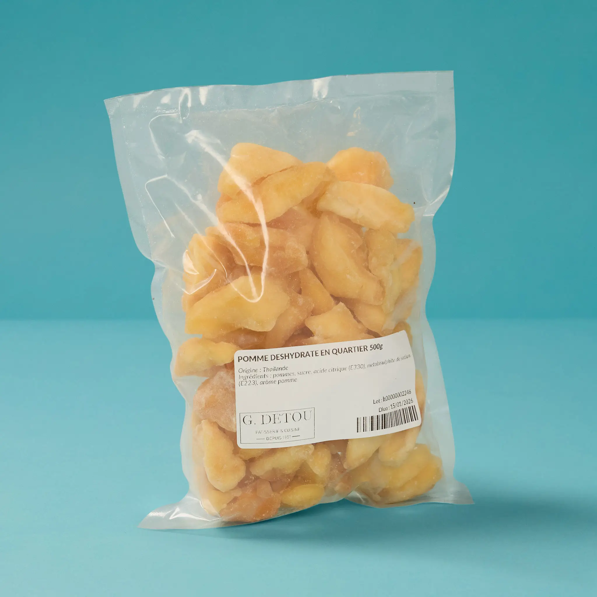 POMME DESHYDRATE EN QUARTIER 500g