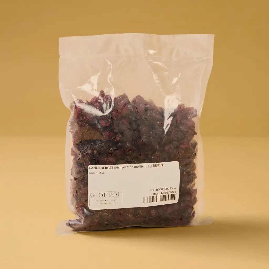 Canneberges déshydratée moitié 500g    BISON