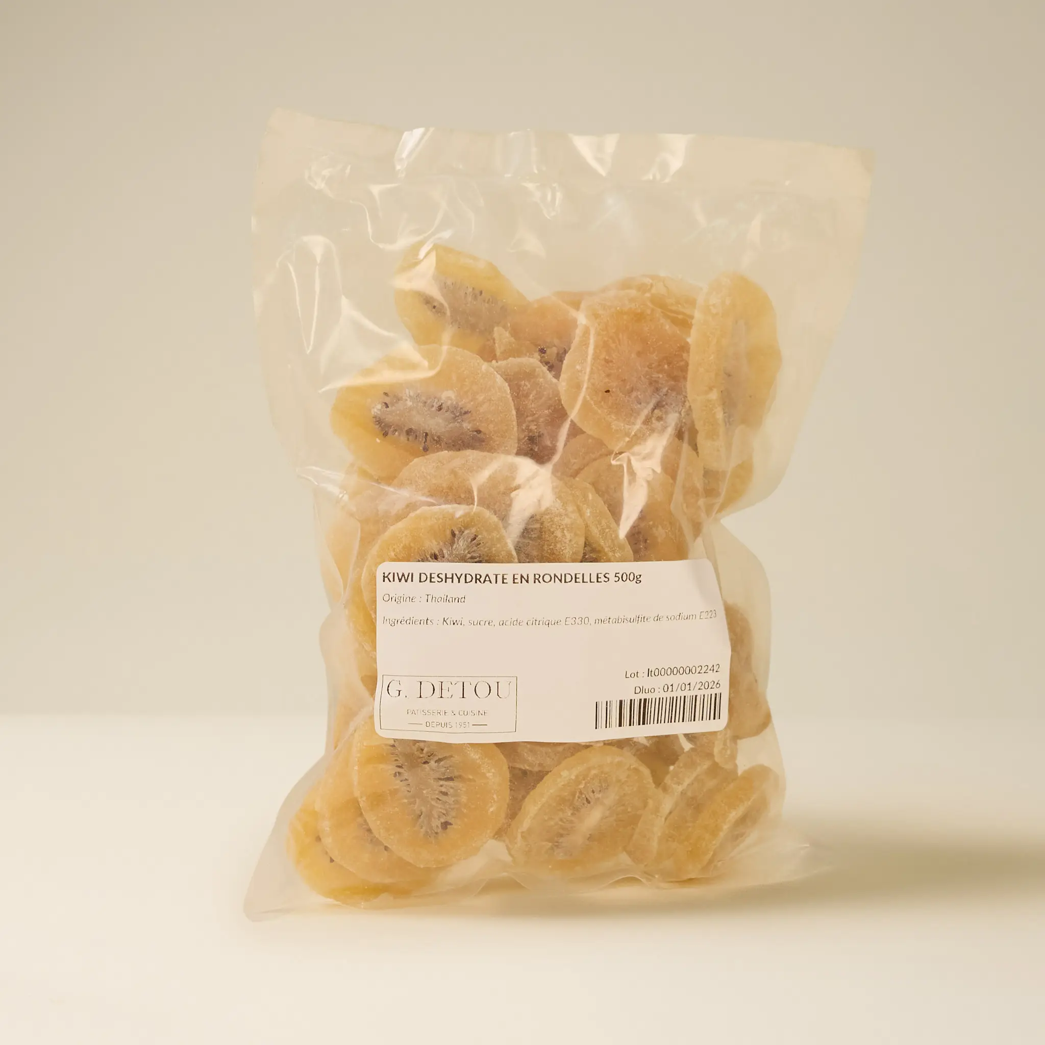 KIWI DESHYDRATE EN RONDELLES 500g