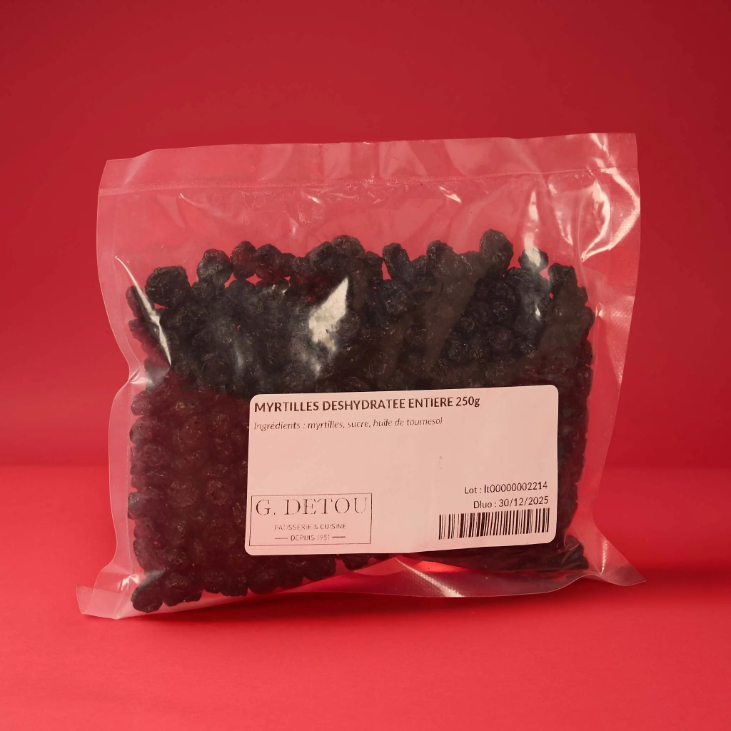 Whole dried blueberries 250g