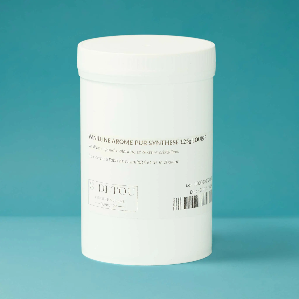 Vanillin pure synthetic flavoring, 125g jar, Louis Francois