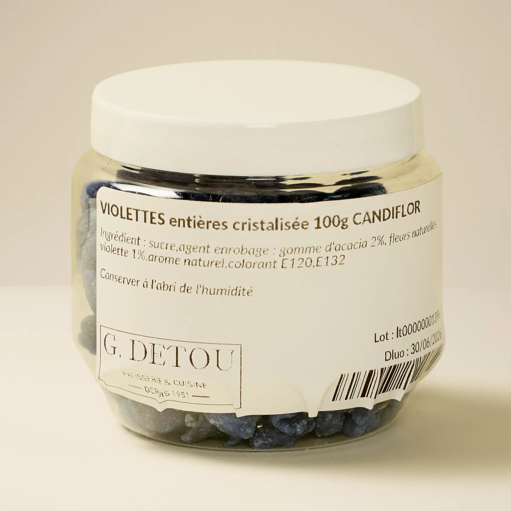 VIOLETTES entières cristalisée 100g    CANDIFLOR