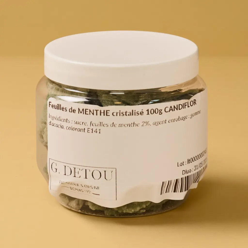 Feuilles de MENTHE  cristalisé 100g    CANDIFLOR