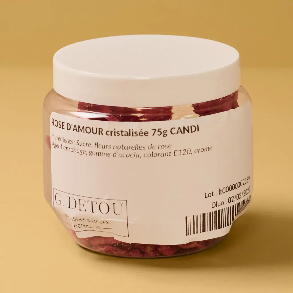 ROSE    d'AMOUR    cristalisée 125g    CANDIFLOR