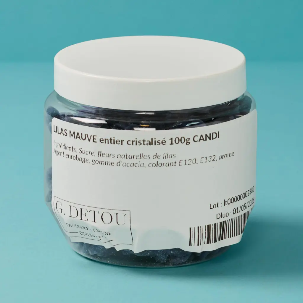 Lilas mauve entier cristallisée 100g