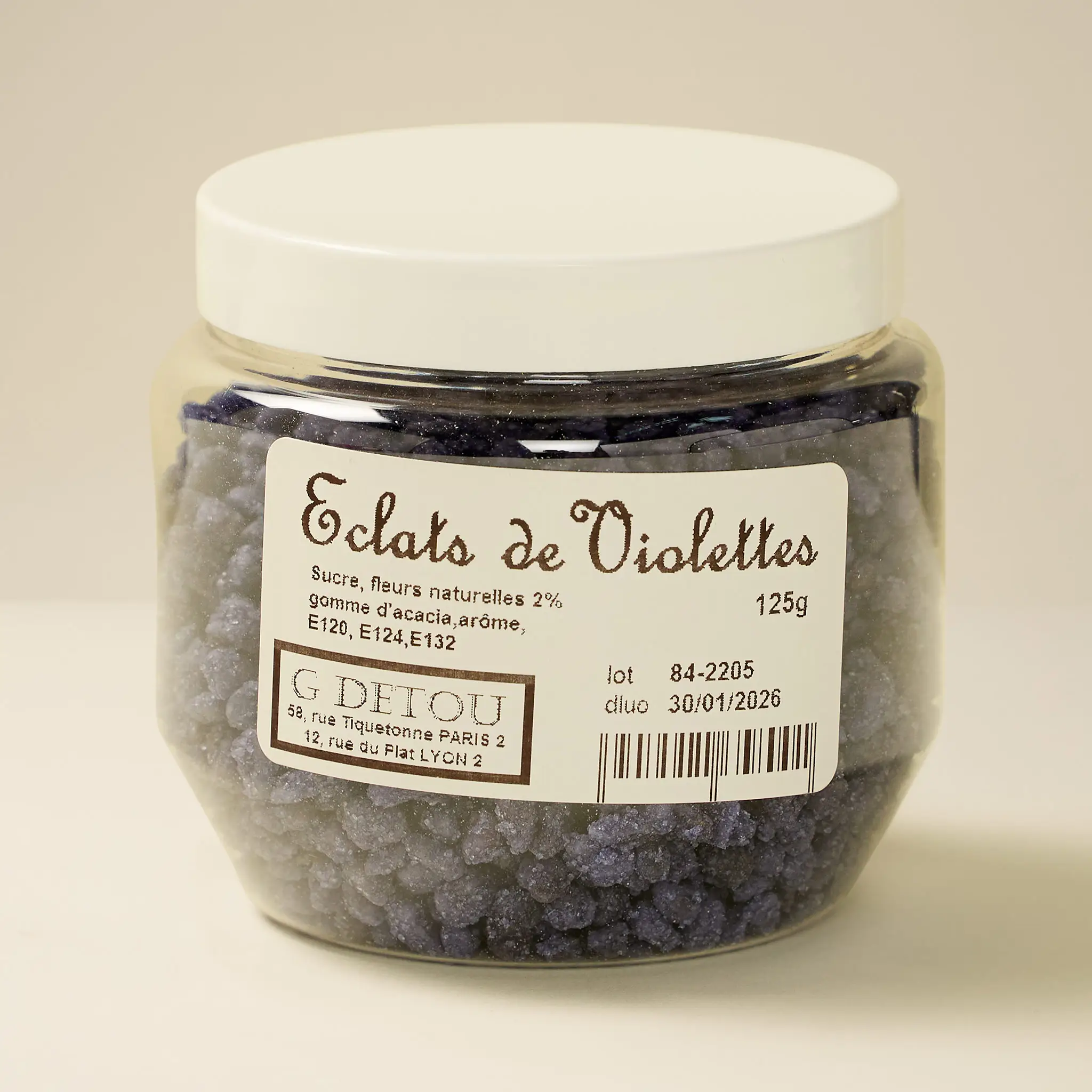 Brisures VIOLETTE   cristalisé 125g    CANDIFLOR