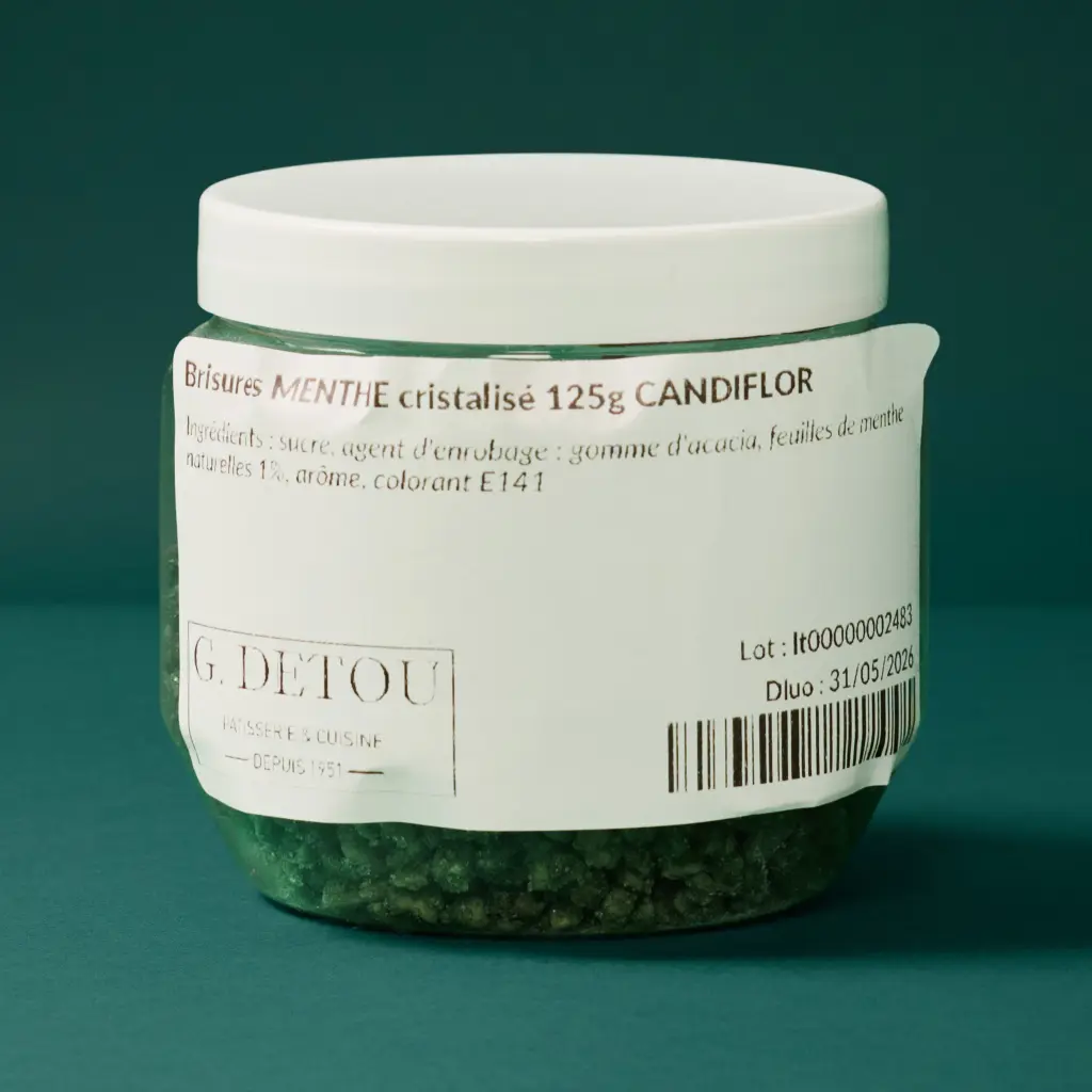 Brisures menthe cristallisée 125g 