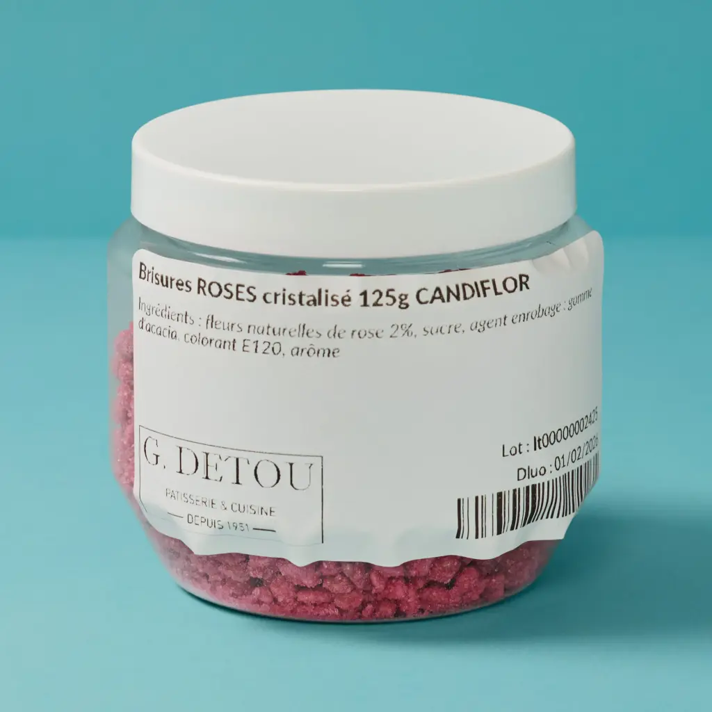 Brisures ROSES      cristalisé 125g    CANDIFLOR