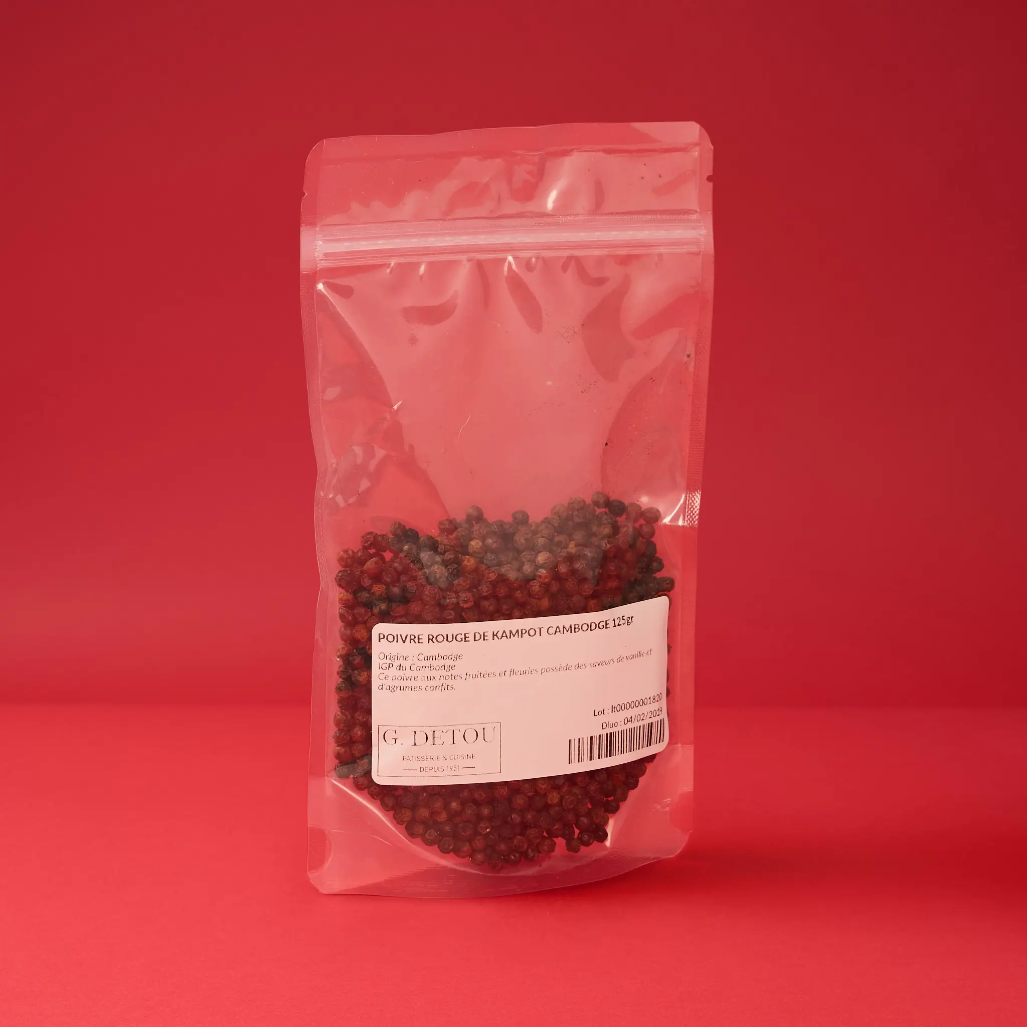 POIVRE ROUGE DE KAMPOT CAMBODGE 125gr