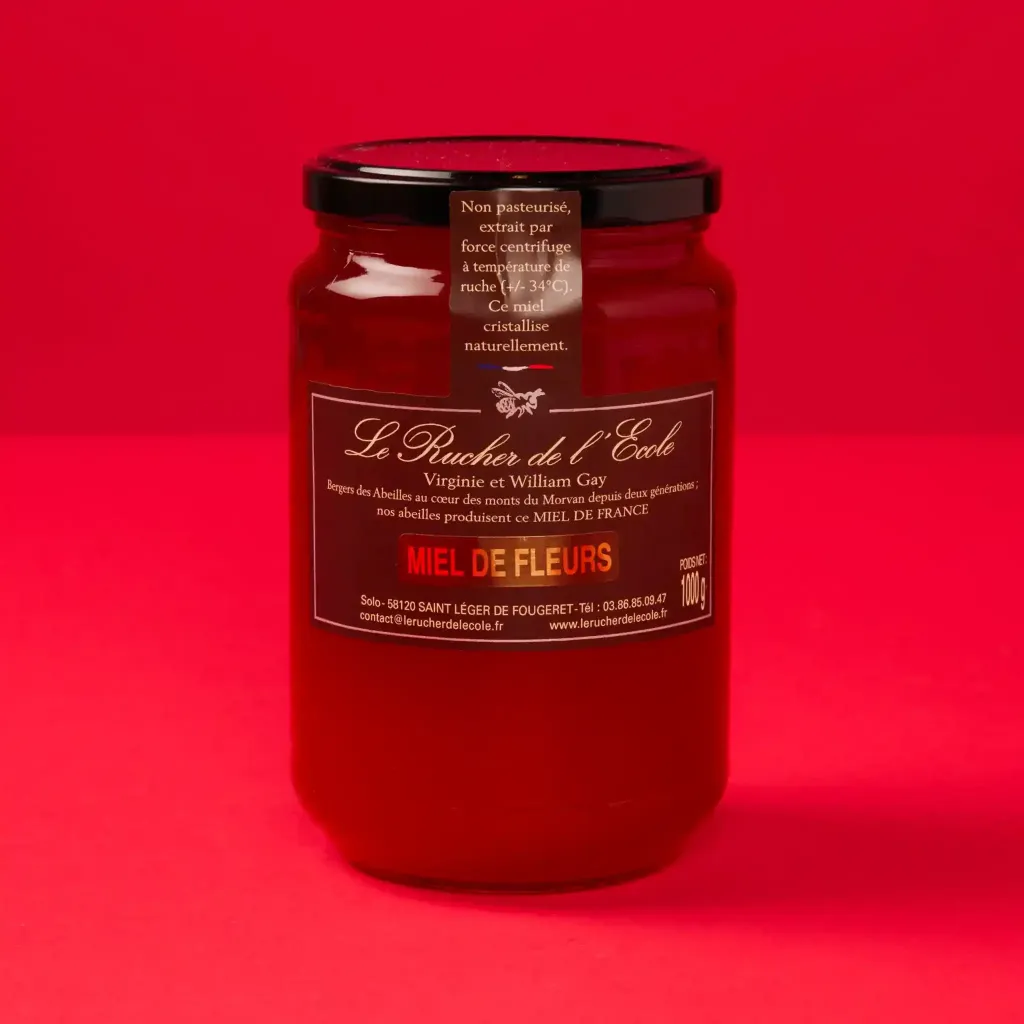 1kg wildflower honey from a beehive school