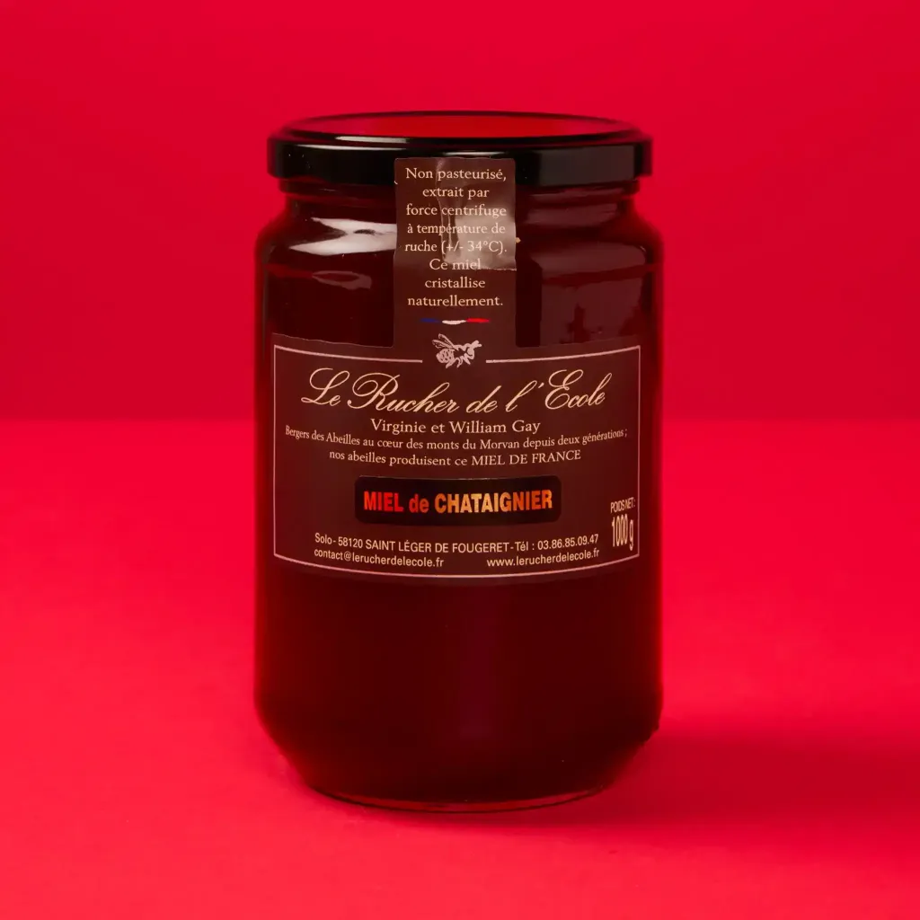 Chestnut honey from an organic apiary, 1kg