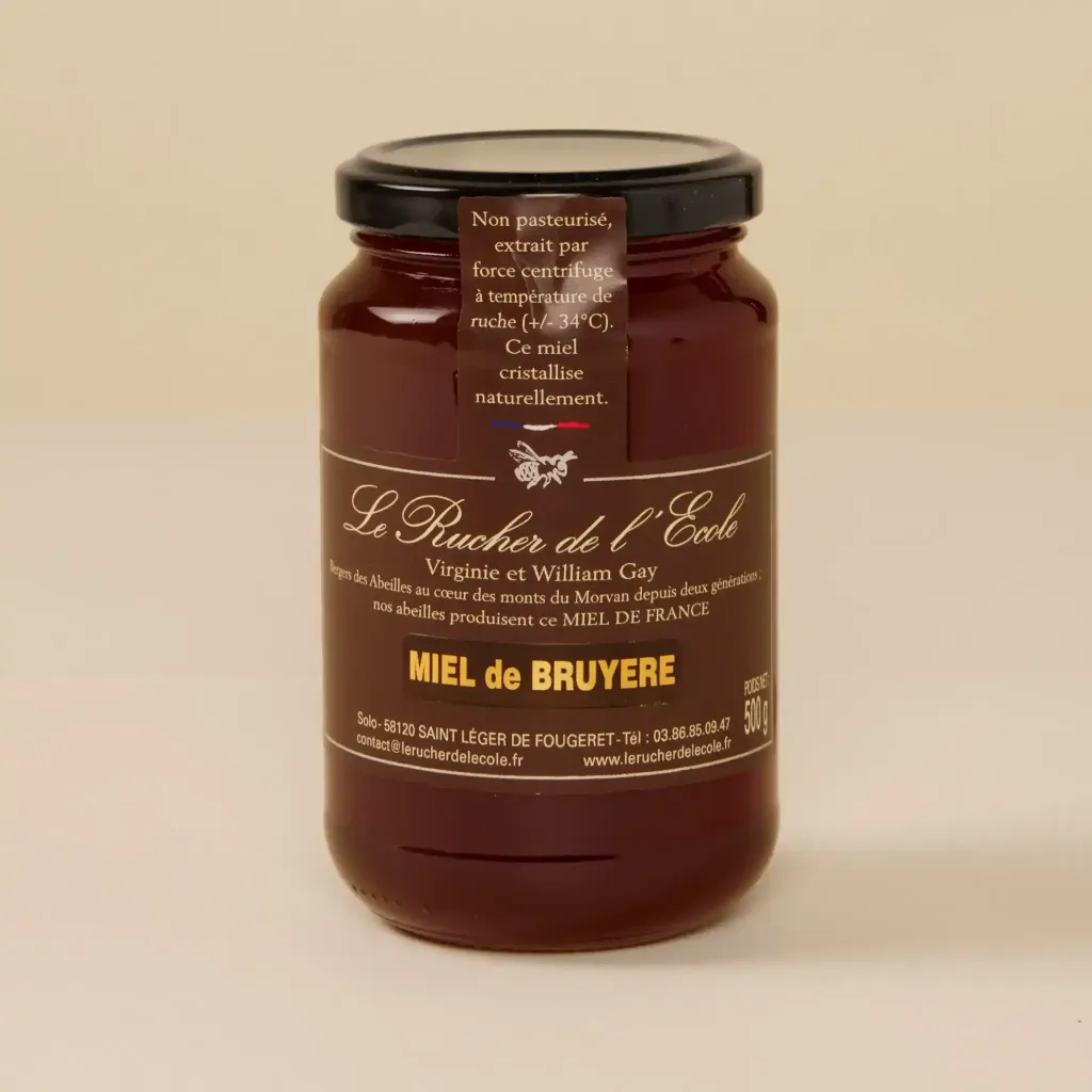 Miel de bruyère rucher de l'école 500g