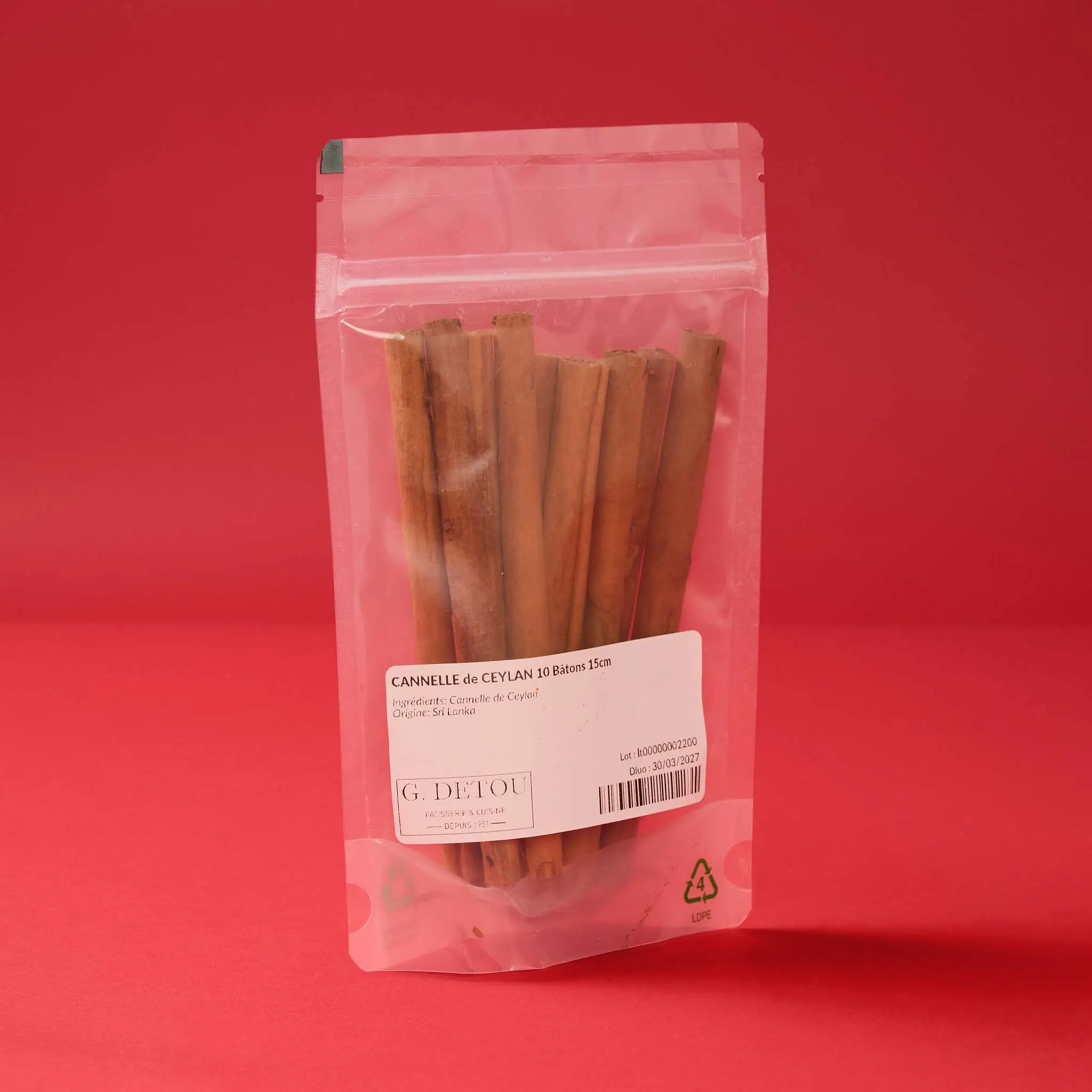 CANNELLE de CEYLAN 10 Bâtons 15cm