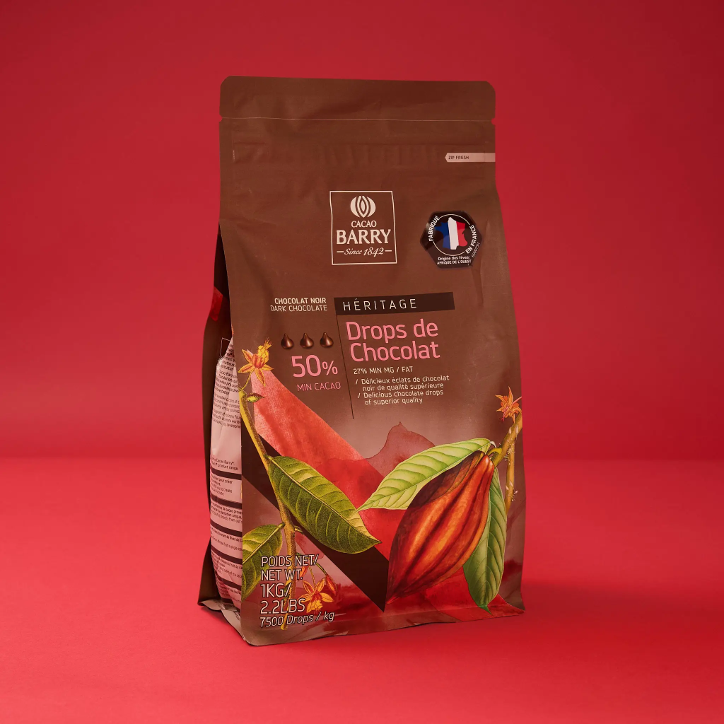 Chocolate Drops 7500 cocoa nuggets 50% 1kg Barry