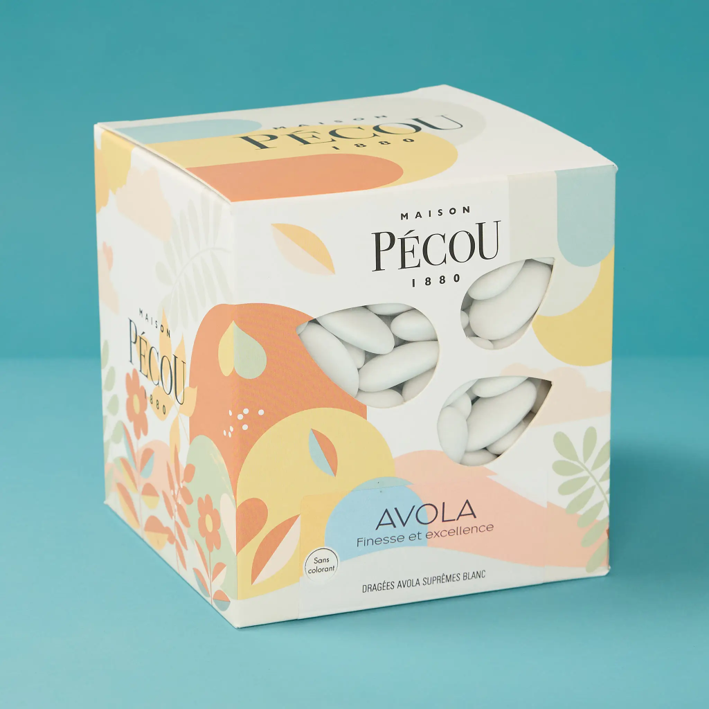 Dragée amande Avola suprême blanc 1kg Pecou