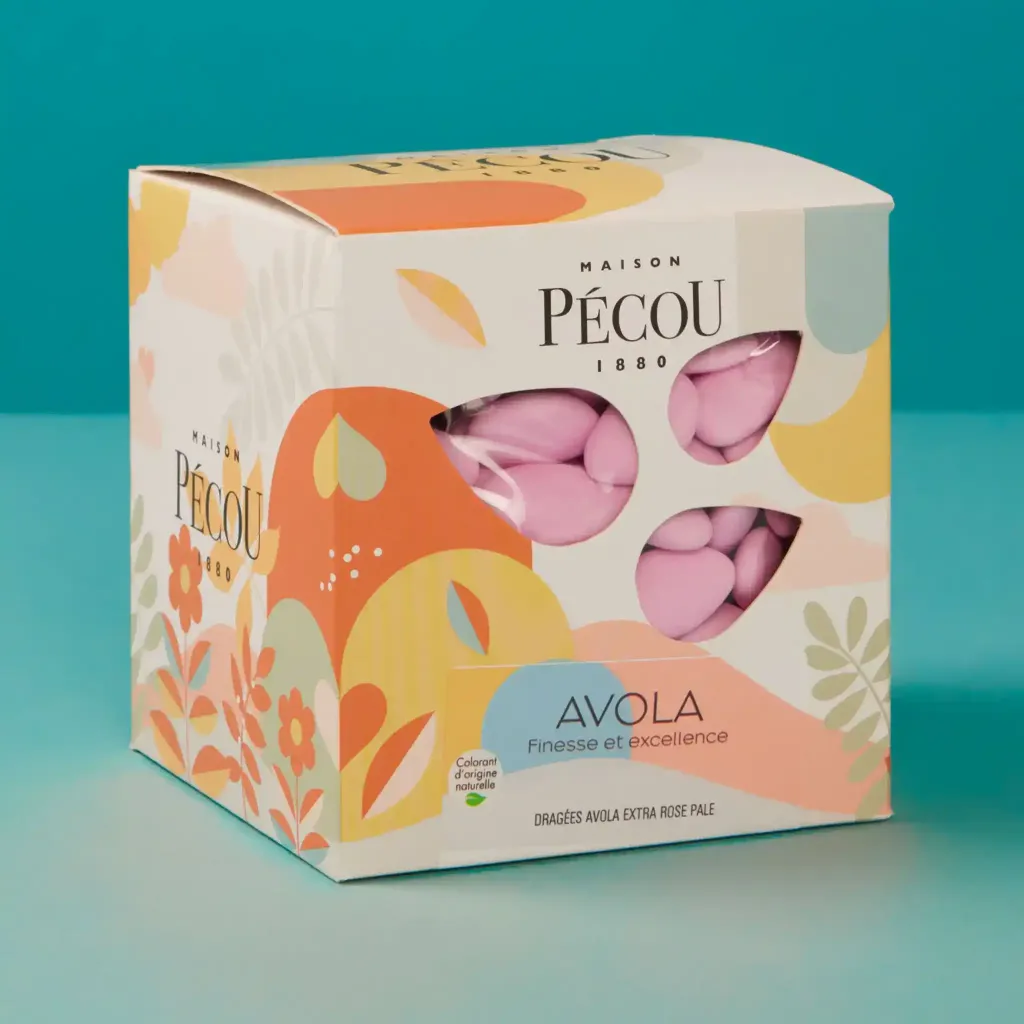 Dragee avola extra pale pink1kg pecou
