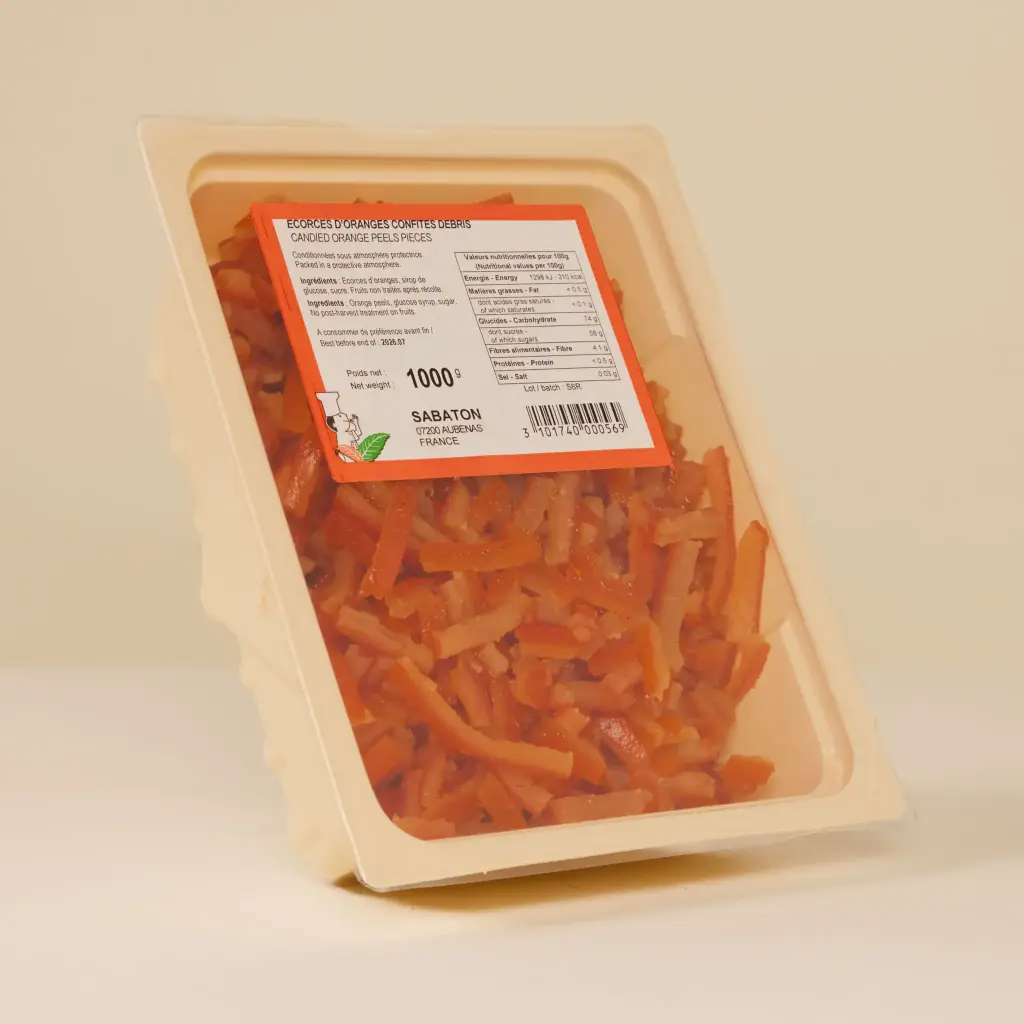 Candied orange peel strips 1kg sabaton