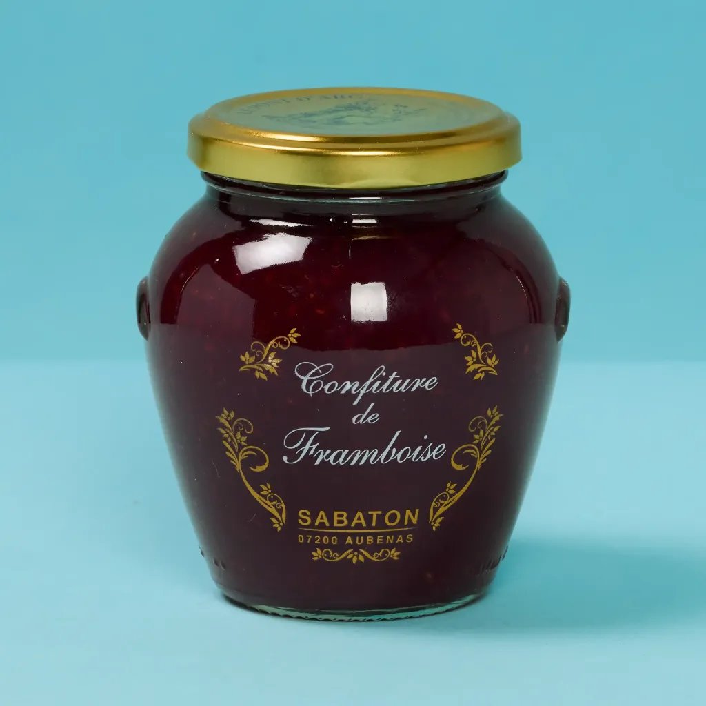 Confiture de framboise bocal 350g sabaton