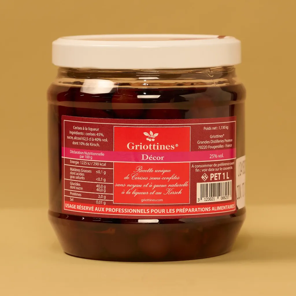 Griottines decor 25% pet 1l peureux