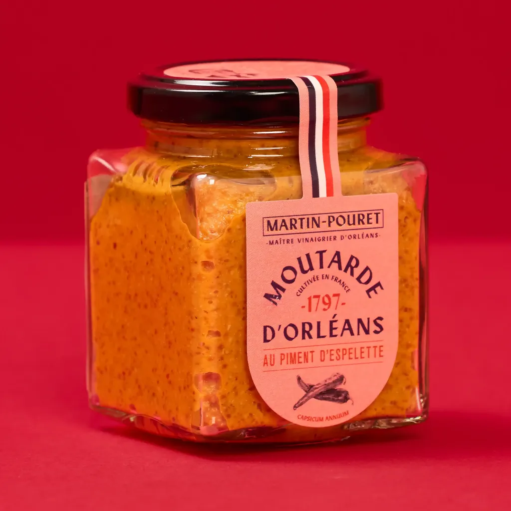 Mustard with Espelette pepper 200g martin pouret