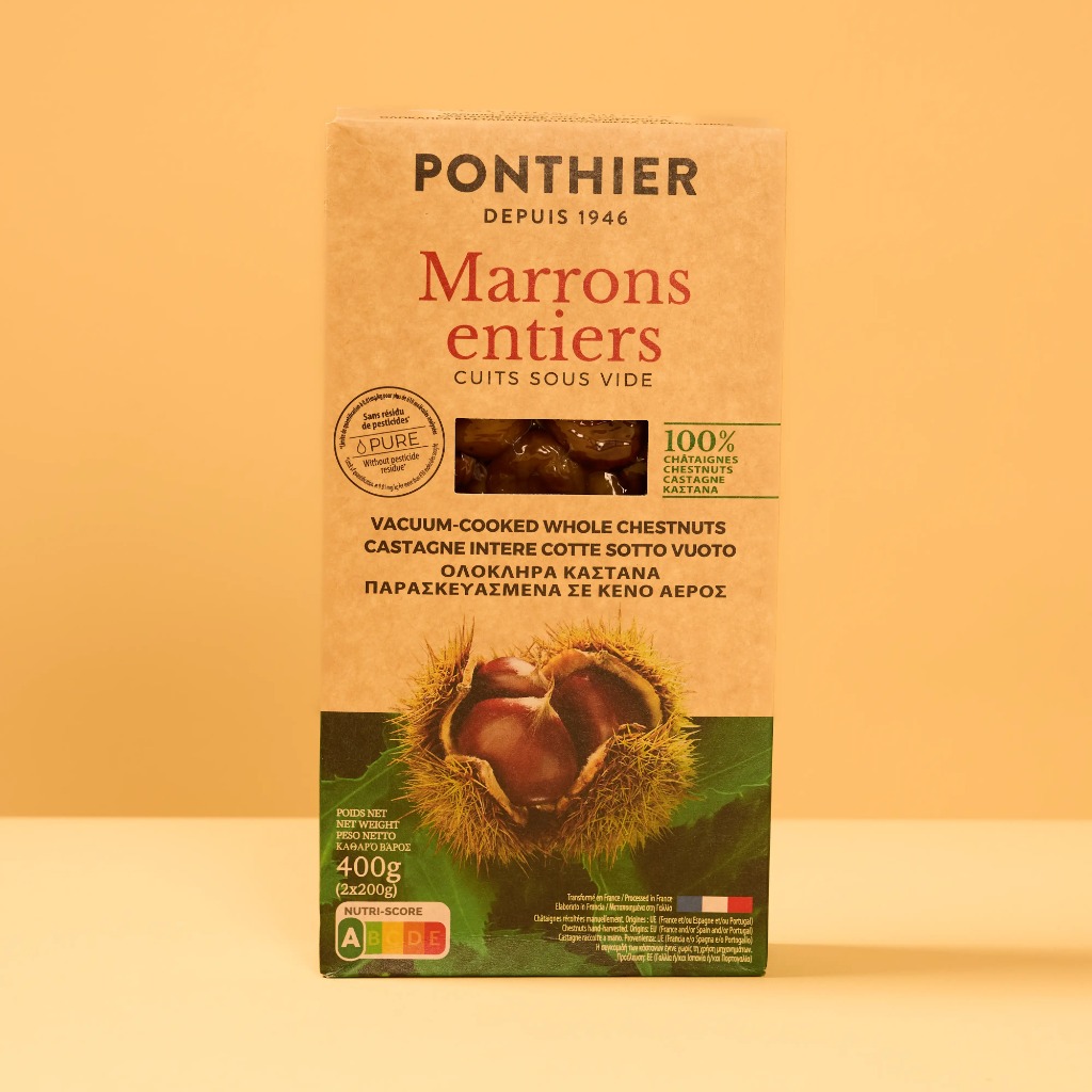 Marrons entiers cuits sous vide Ponthier 400g