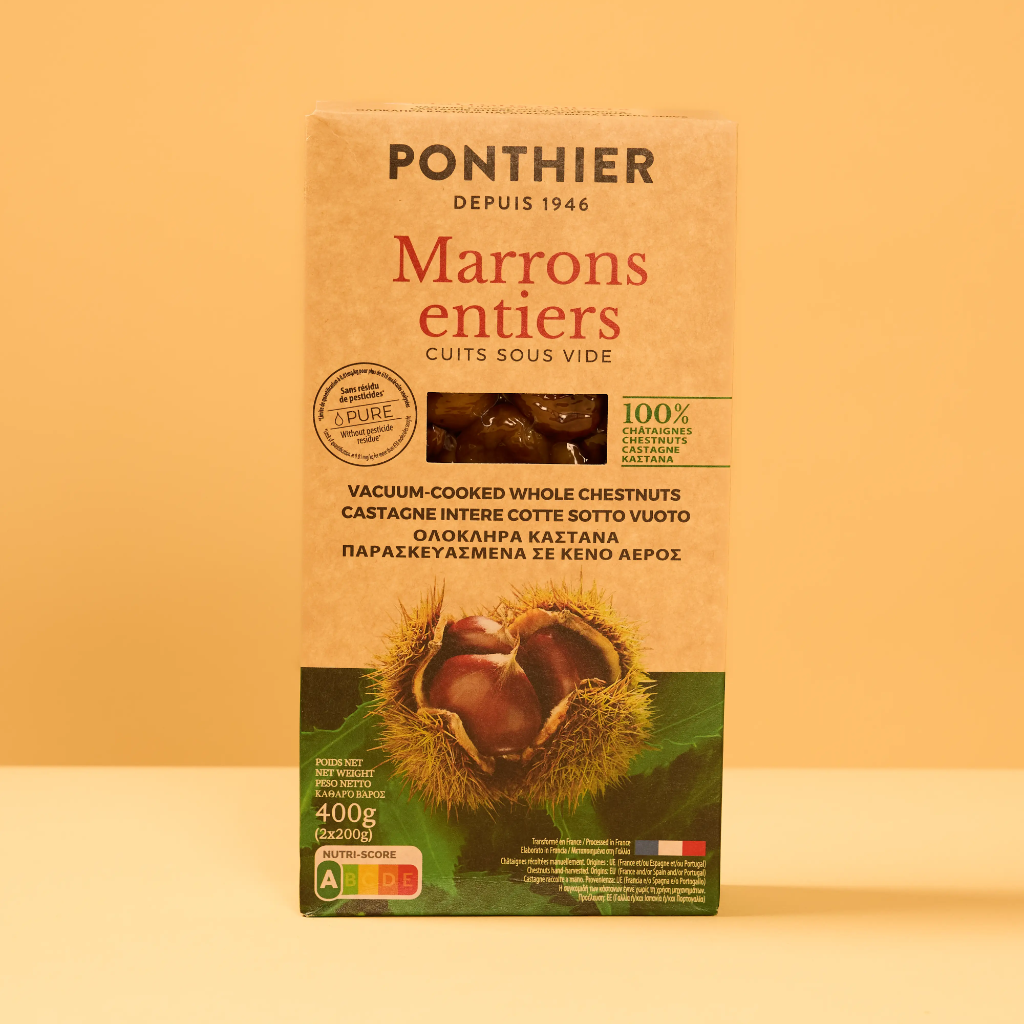 Marrons entiers cuits sous vide Ponthier 400g