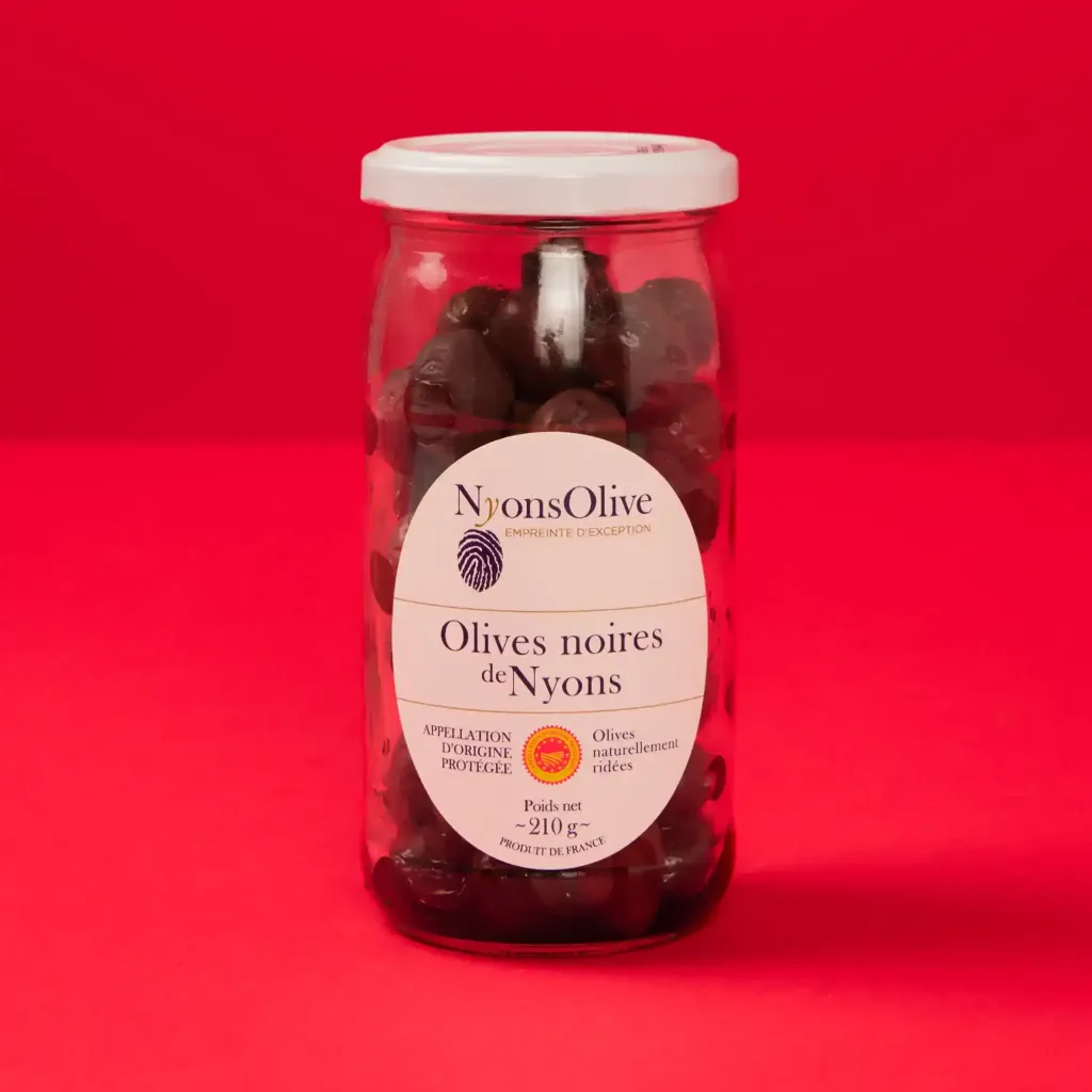Nyons black olives, 210g jar, Vignolis