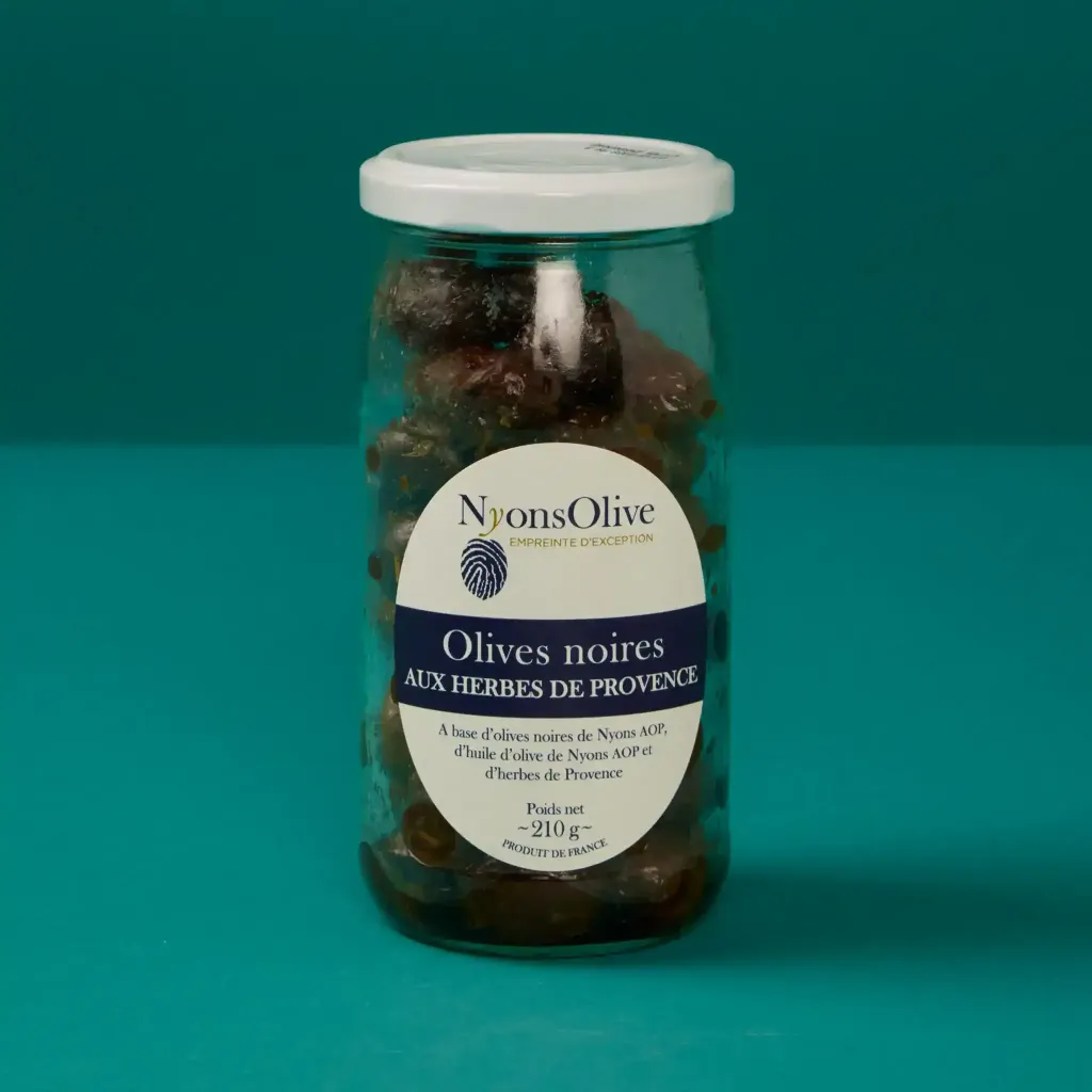 Nyons black olives with herbs 210g Vignoli