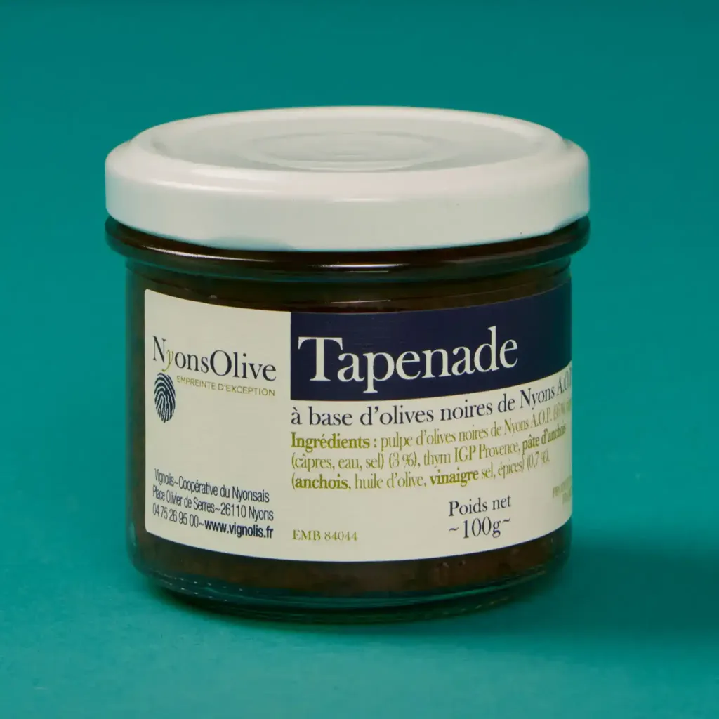 Tapenade noire olives nyons 100g    vignolis