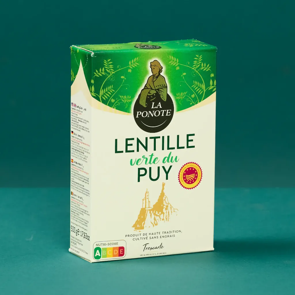 LENTILLE VERTE du PUY AOC étui 500g    TRESCART