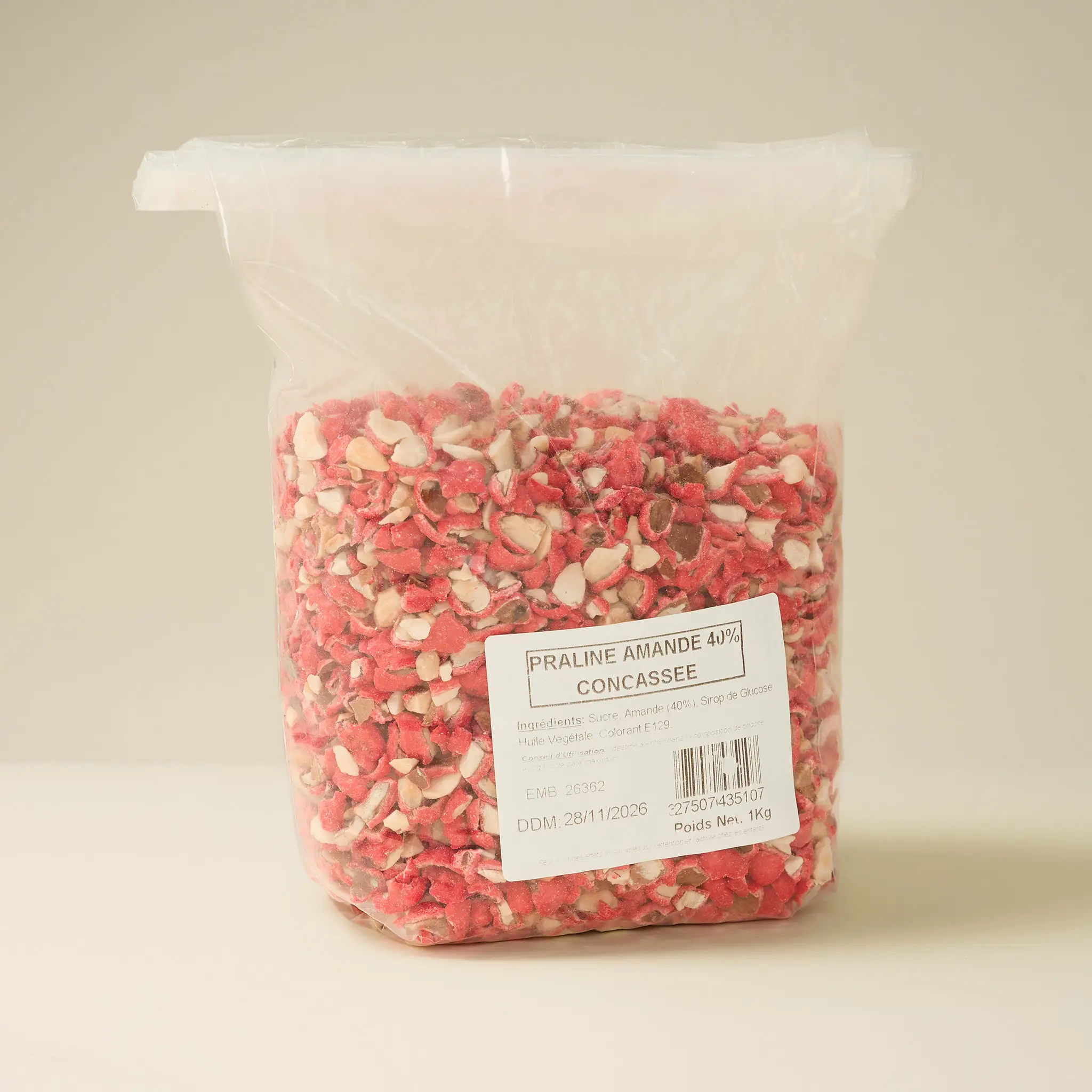 Pralines amandes 40% concassées 1kg VALENCE