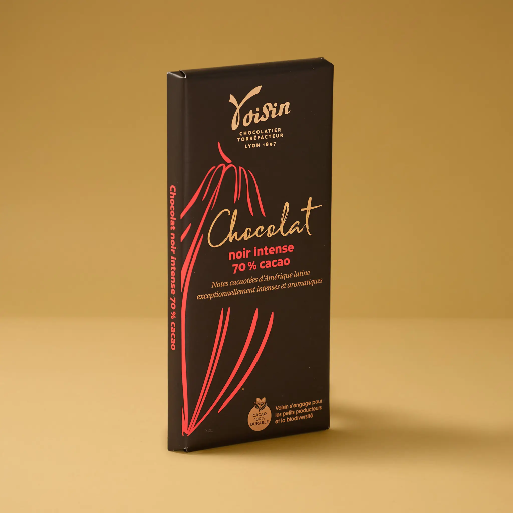 Tablette chocolat noir 70% 100g Voisin