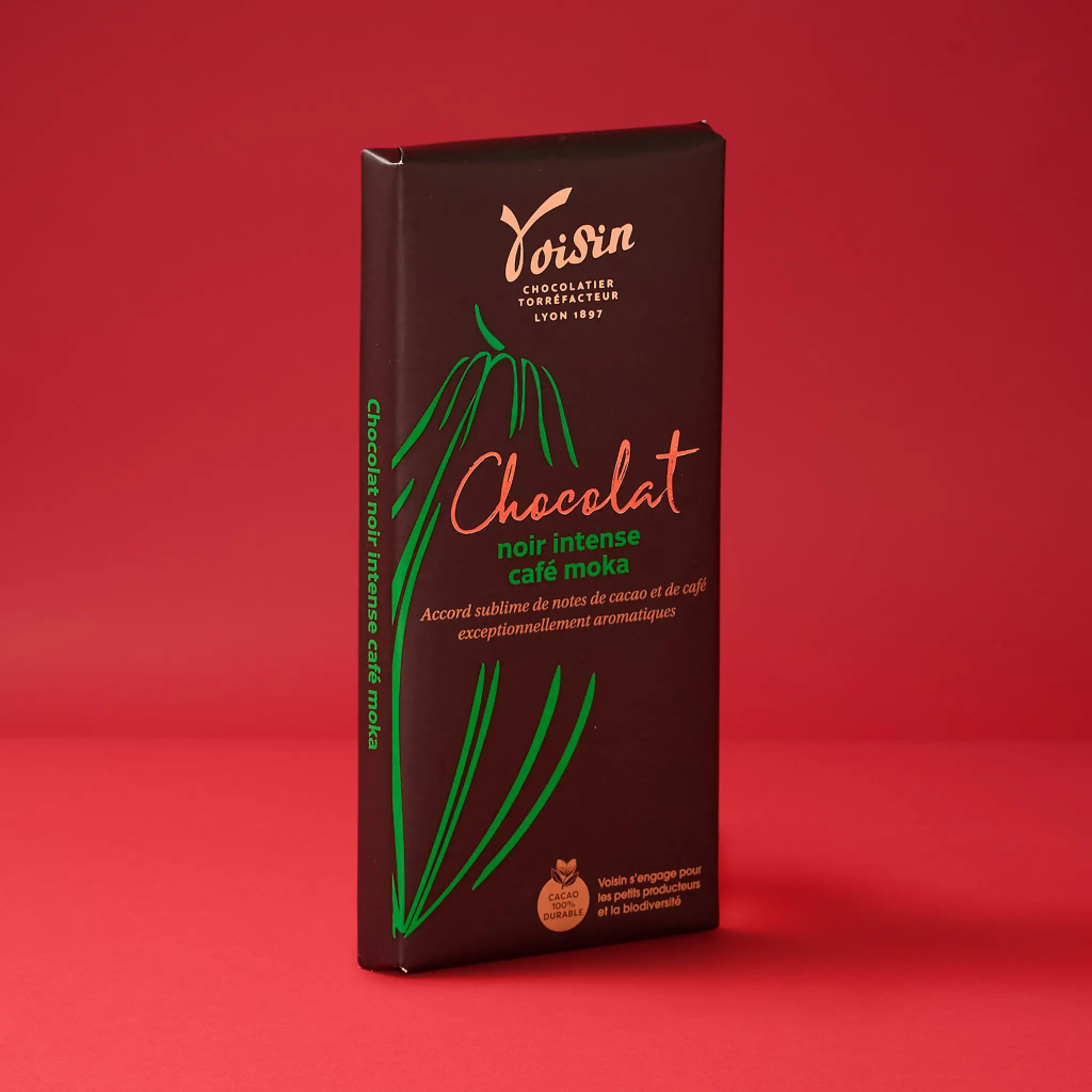 Tablette chocolat noir/café 100g Voisin